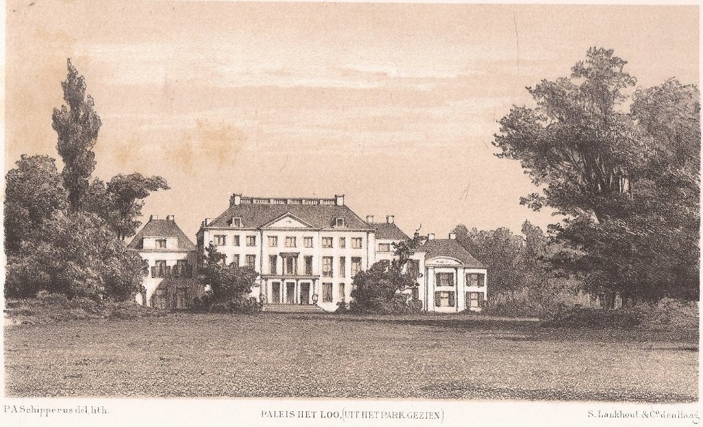 Apeldoorn. Paleis het Loo (uit het park gezien) Schipperus