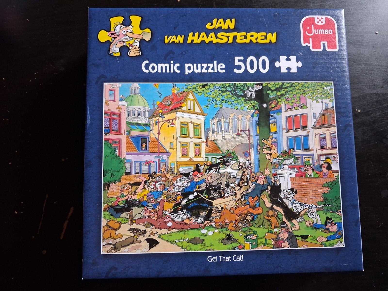 Jan van Haasteren Comic Puzzel - Get That Cat! (500 stukjes), Ophalen of Verzenden, 500 t/m 1500 stukjes, Zo goed als nieuw, Legpuzzel