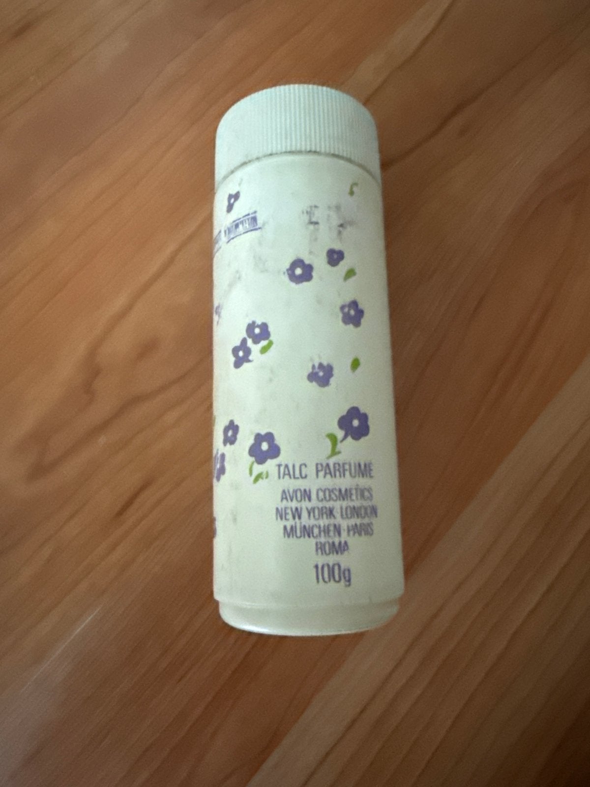 Vintage Avon Talc Parfumé 100g - Bloemig Design, Verzenden, Gebruikt