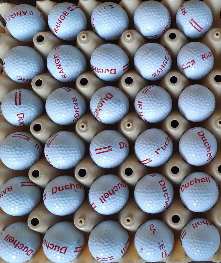 Zgan Range ballen 60 stuks. Zijn netjes schoon. wit en geel, Ophalen of Verzenden, Gebruikt, Set