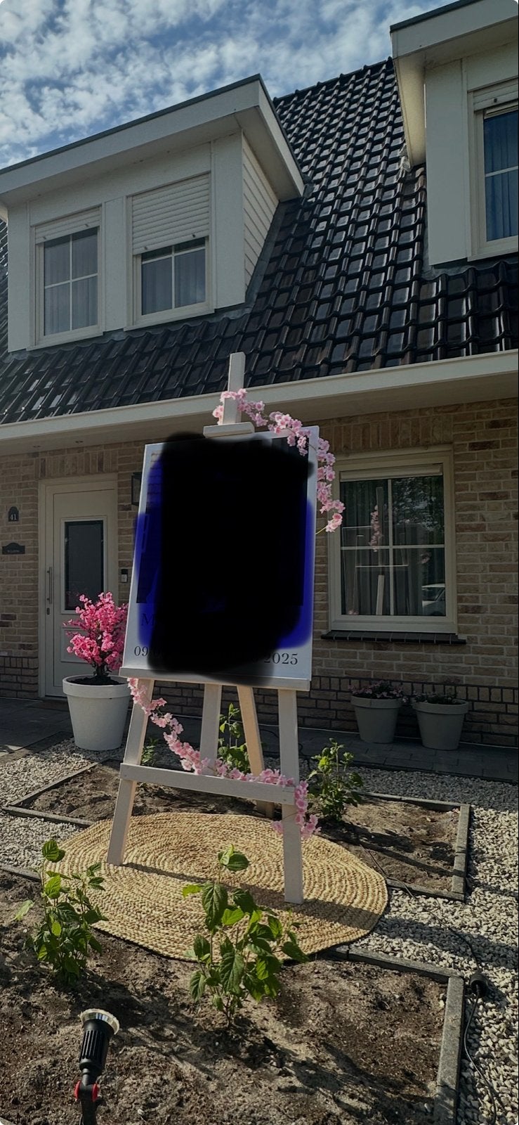 Schildersezel XL voor welkomstbord of foto, Ophalen, Gebruikt, Overige typen, Wit