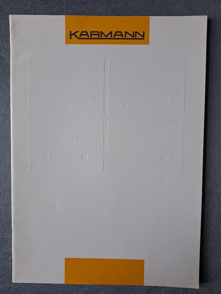 Brochure KARMANN - Algemeen - 1989, Verzenden, Gelezen, Overige merken