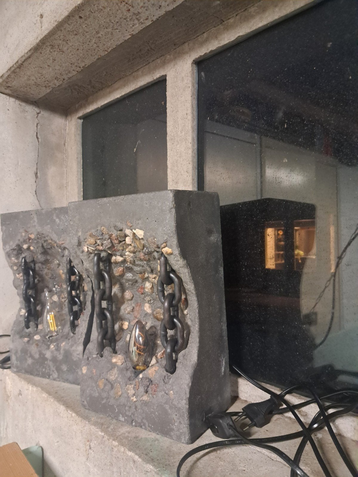 Foto 5 van schermer lampje van beton