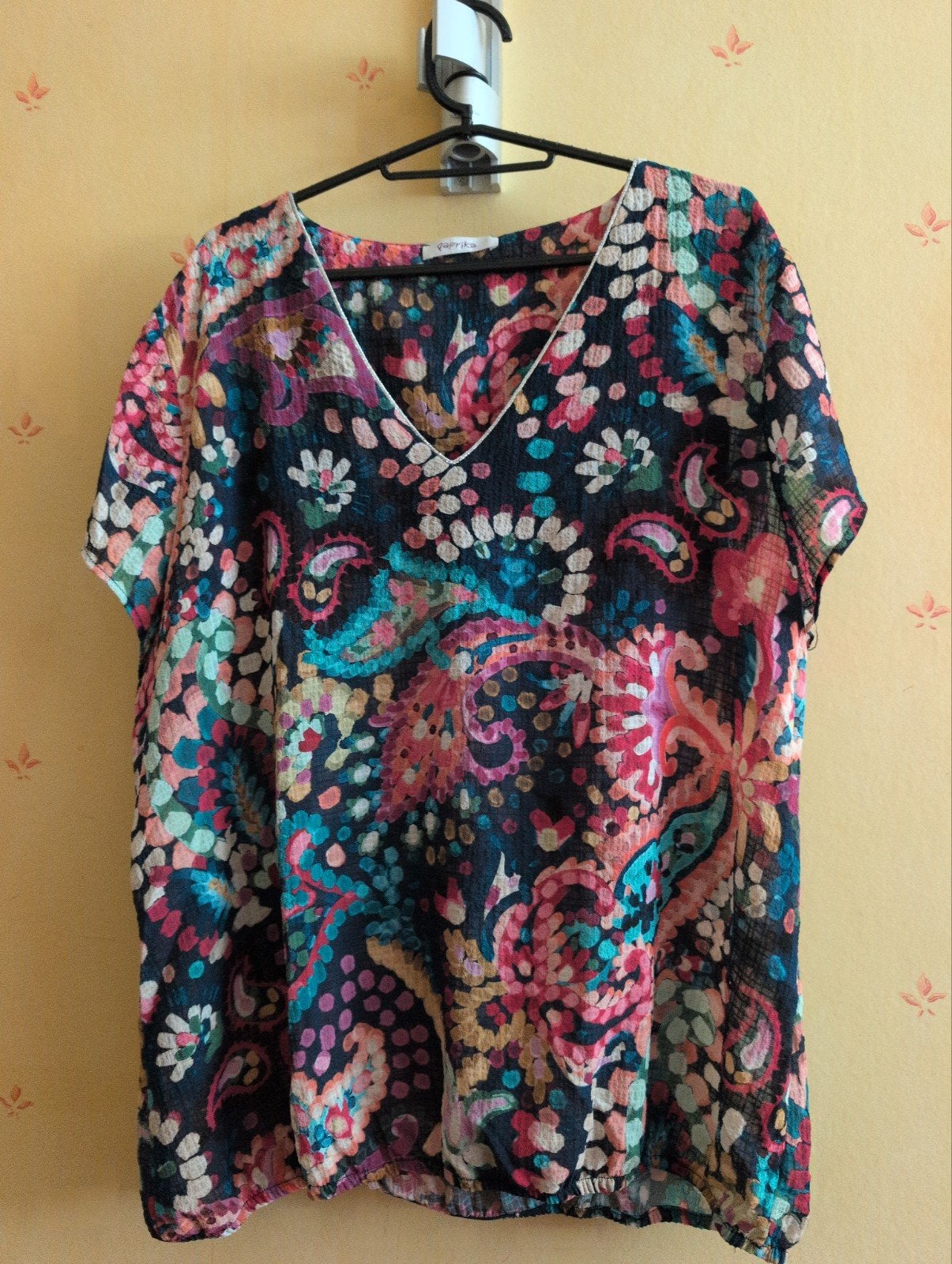 Paprika Blouse met kleurrijke print - Maat 48/50, Overige kleuren, Maat 46/48 (XL) of groter, Ophalen of Verzenden, Korte mouw