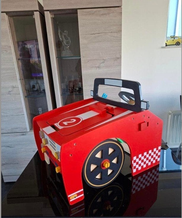 Houten Knutsel Auto met Stuur, Ophalen, Nieuw