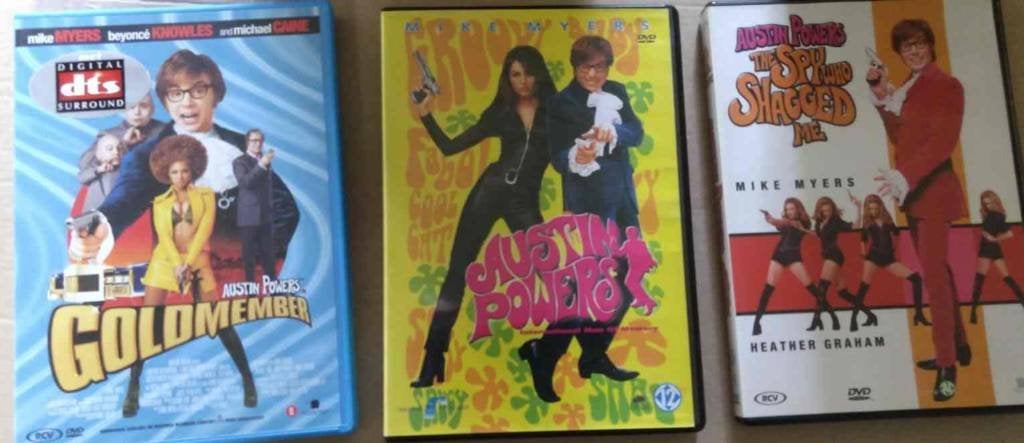 Mike Myers Austin Powers DVD's - hoeft niet in 1 koop, Cd's en Dvd's, Alle leeftijden, Ophalen of Verzenden, Zo goed als nieuw
