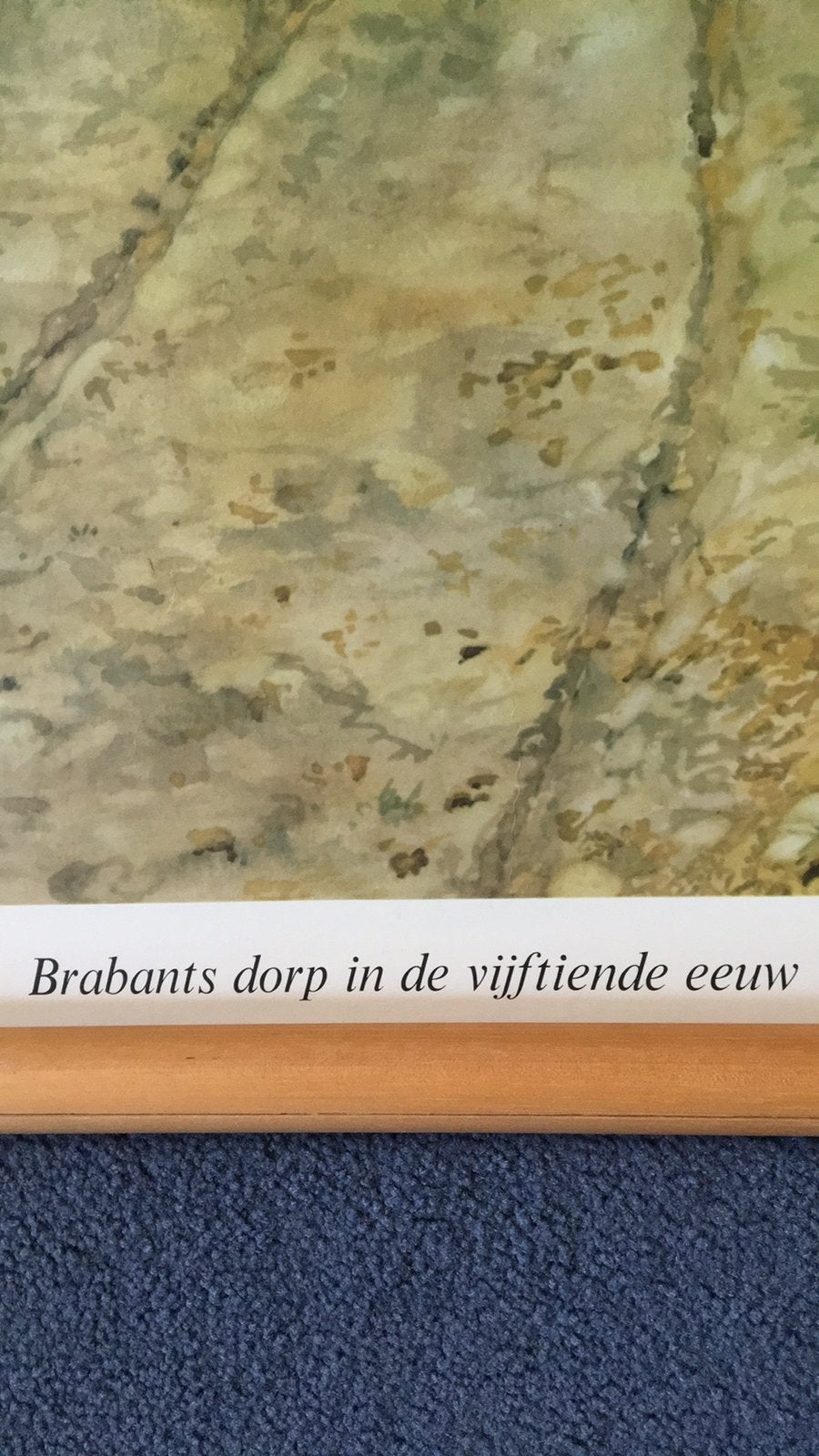 Brabants dorp in de vijftiende eeuw - Historische Plaat, Antiek en Kunst, Ophalen, Geschiedenis