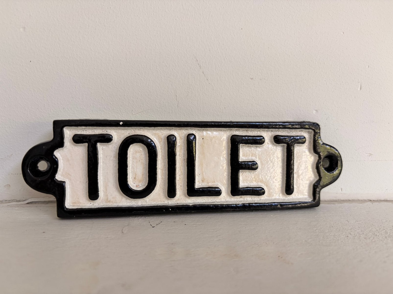 Bordje gietijzer toilet, Ophalen of Verzenden