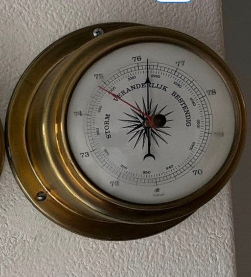 Antieke Barometer - Klassieke Vintage Messing – ATC Holland, Audio, Tv en Foto, Ophalen, Gebruikt, Barometer
