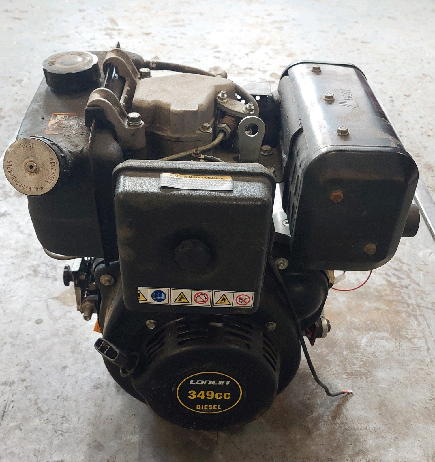 Loncin dieselmotor 349cc elektrisch gestart, Doe-het-zelf en Verbouw, Motoren, Ophalen, Gebruikt, Dieselmotor, 1800 rpm of meer
