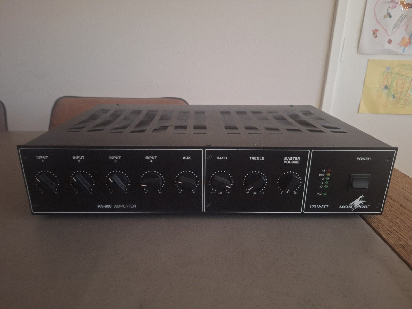Monacor PA-900 PA-versterker - 120 watt - Prima staat, Audio, Tv en Foto, Overige merken, Overige systemen, Ophalen of Verzenden