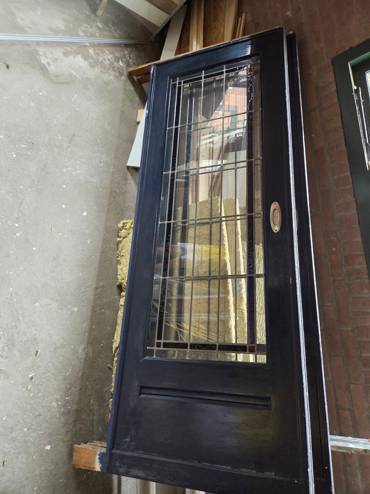 Ensuite deuren incl. glas in lood, Gebruikt, Binnendeur, Ophalen of Verzenden, Glas