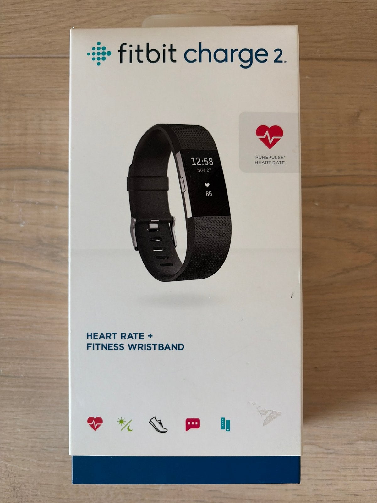 Fitbit Charge 2 Hartslag + Fitness Wristband Zwart, Ophalen, Nieuw, Zwart, Android