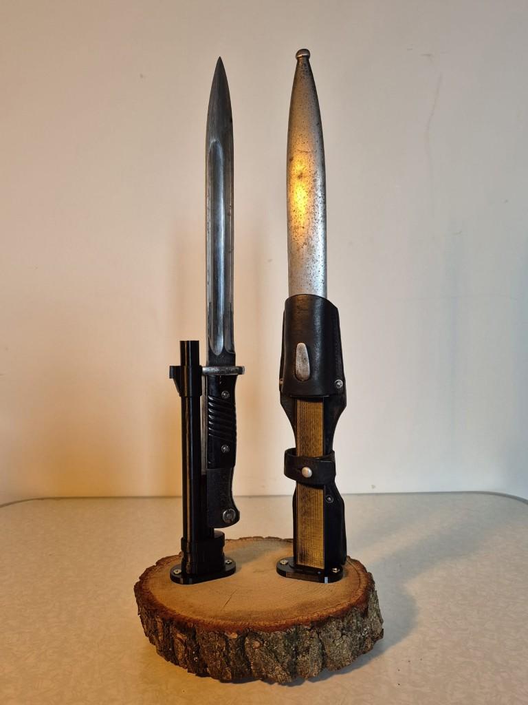 K98 S84/98 bajonet standaard 3d printed ww2, Verzamelen, Ophalen of Verzenden, Landmacht, Duitsland, Mes of Dolk