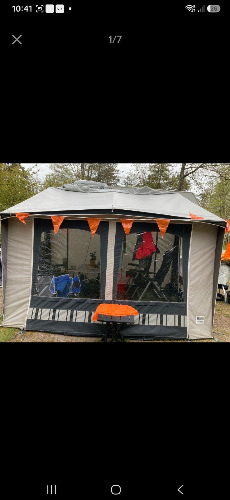 Ten Cate voortent/bijzettent voor camper/caravan 4x2.5m, Ophalen, Gebruikt, Ten Cate All Season 240g/m2, Overige merken