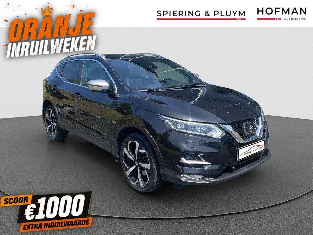Nissan QASHQAI 1.3 DIG-T Tekna + Panodak | Tr.haak | leder |, Auto's, Nissan, Voorwielaandrijving, 687 kg, Gebruikt, Euro 6