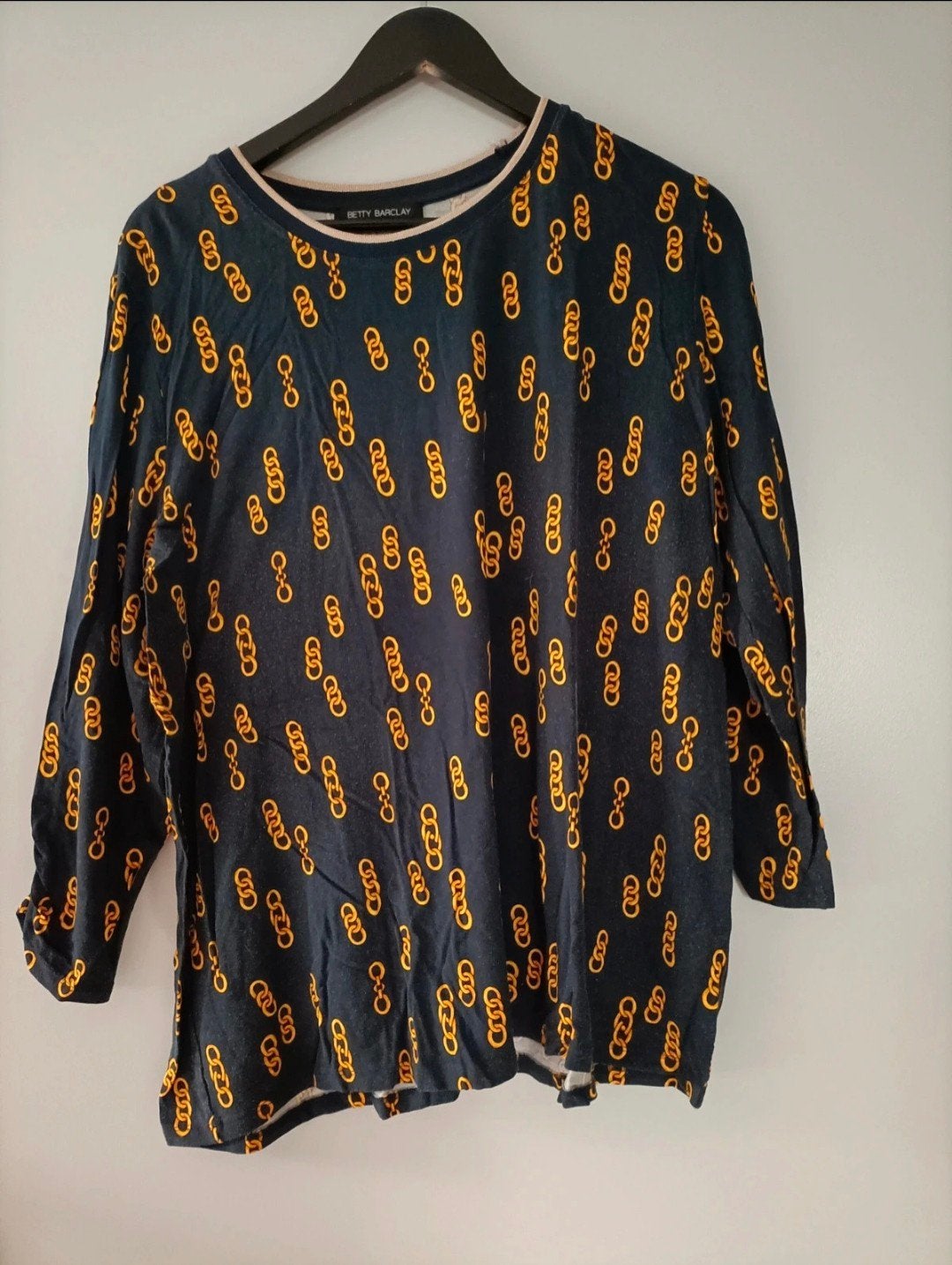 Betty Barclay top met kettingprint - Maat M, Ophalen, Blauw, Maat 46/48 (XL) of groter, Betty Barclay