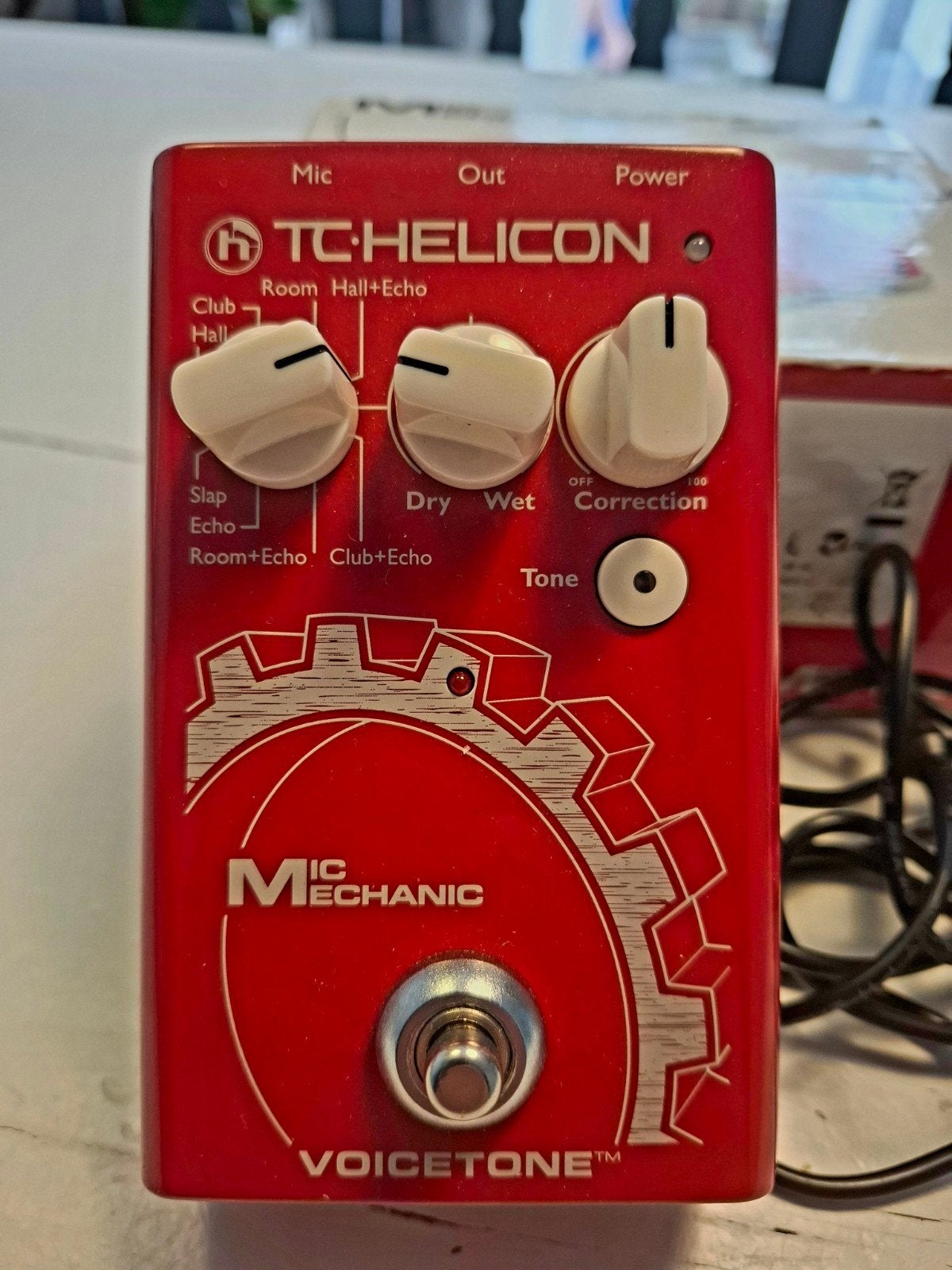 TC Helicon Mic Mechanic Vocal Effectpedaal, Ophalen of Verzenden, Zo goed als nieuw, Delay of Echo