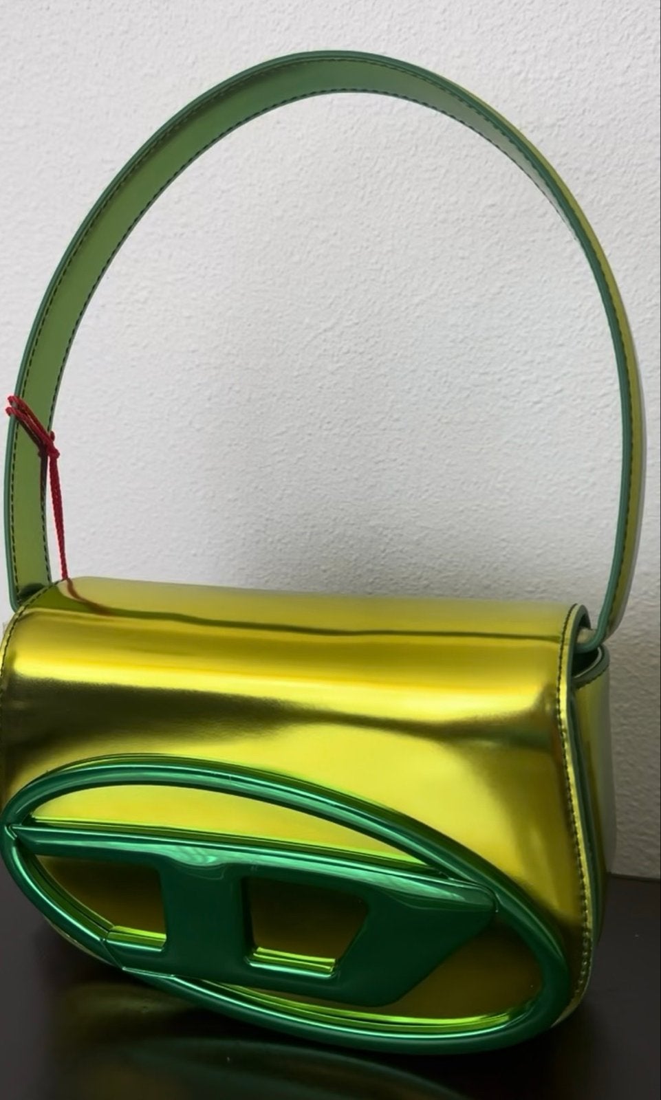 Diesel 1DR Schoudertas - Metallic Lime Groen, Ophalen of Verzenden, Nieuw, Groen, Schoudertasje
