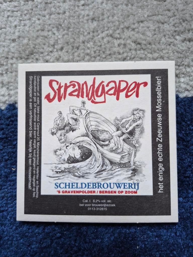 Bierviltje Scheldebrouwerij Strandgaper, Ophalen of Verzenden