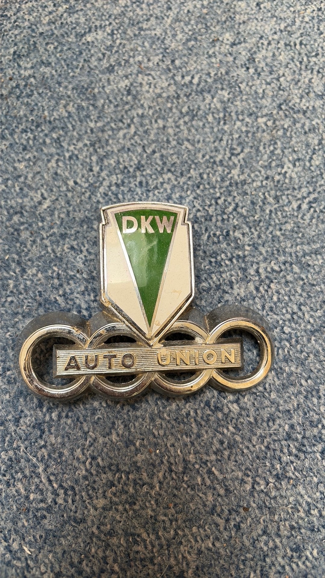 Embleem DKW Auto union, Verzamelen, Ophalen of Verzenden, Zo goed als nieuw, Auto's