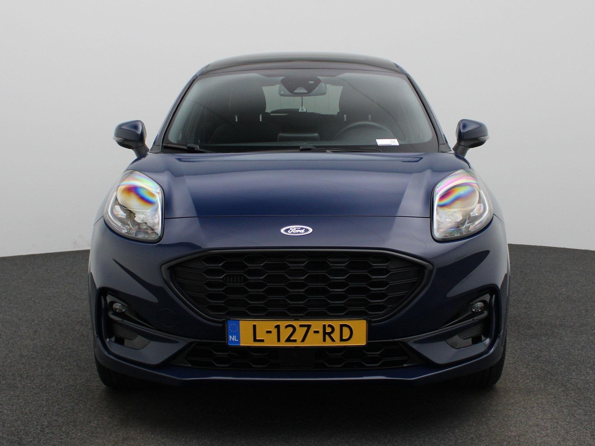 Ford Puma 1.0 EcoBoost Hybrid ST-Line X Aut. | Panoramadak |, 12 maanden, 125 pk, Blauw, Leder en Stof