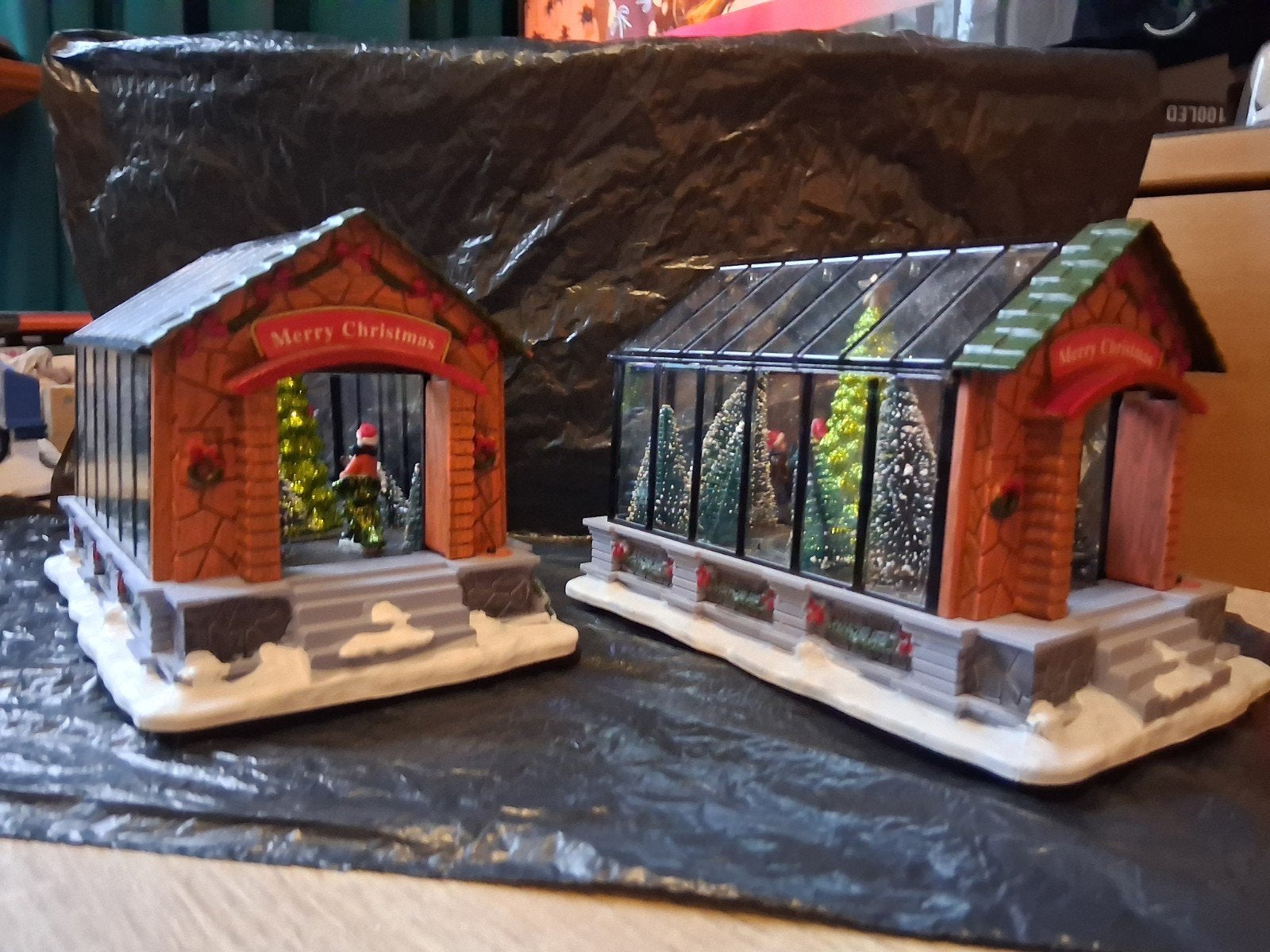 Broeikasten (model) met bewegende elementen in kerstsfeer, Ophalen of Verzenden