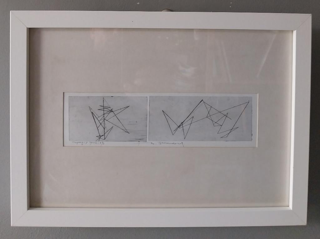 Theo Beerendonk - Abstract - Ets - 1970, Ophalen of Verzenden