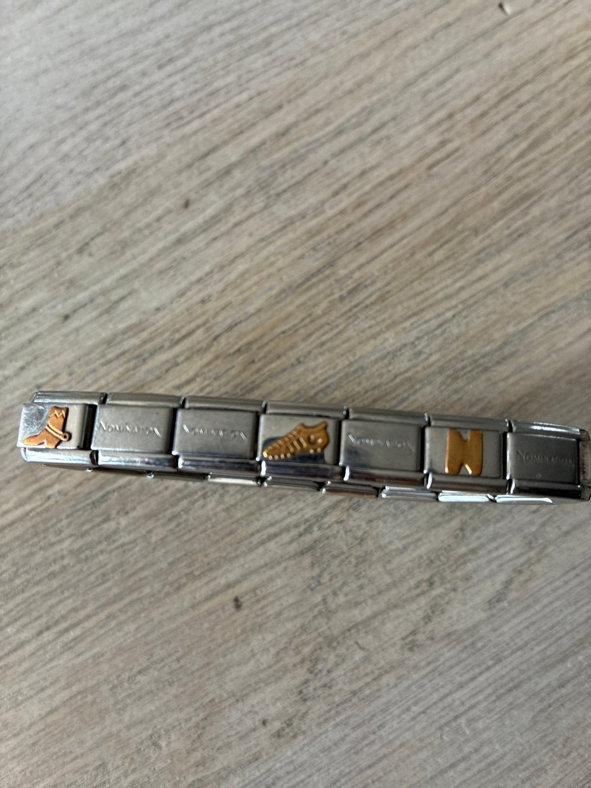 Nomination armband met paardenbedels, Sieraden, Tassen en Uiterlijk, Staal, Ophalen of Verzenden, Zo goed als nieuw, Met bedels of kralen