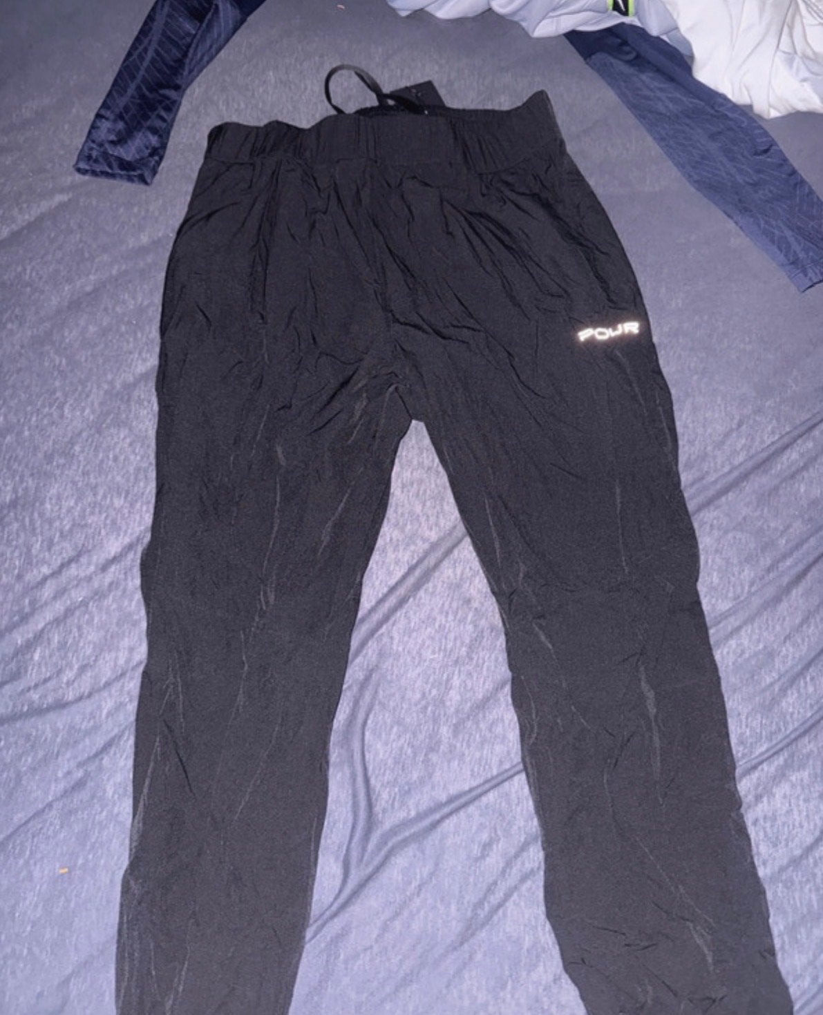 FOUR Sportswear Reflective Track Pants Zwart Maat L, Ophalen of Verzenden, Nieuw, Maat 52/54 (L), Zwart