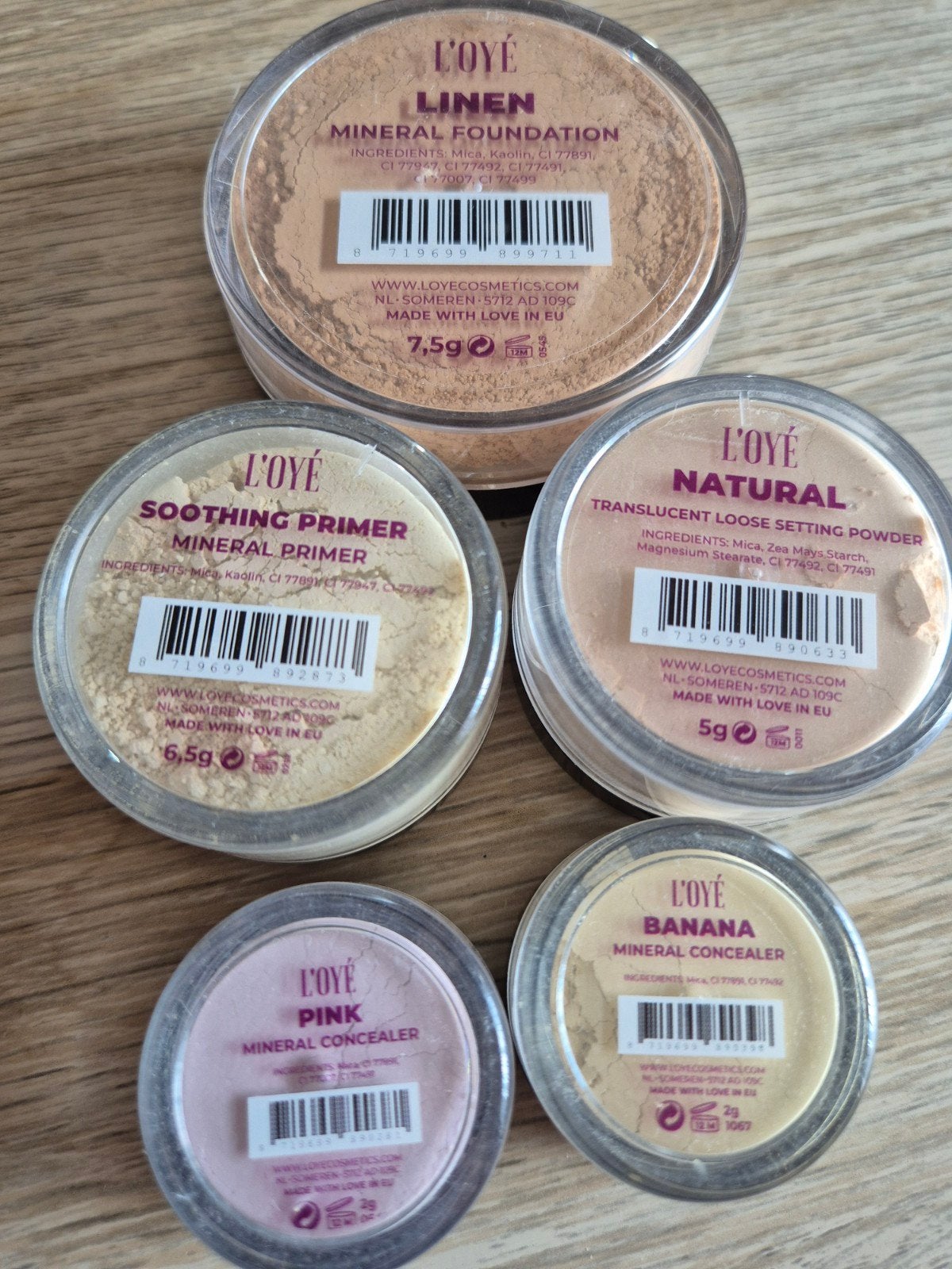 L'oye minerale make-up, Ophalen of Verzenden, Zo goed als nieuw, Overige kleuren, Gehele gezicht