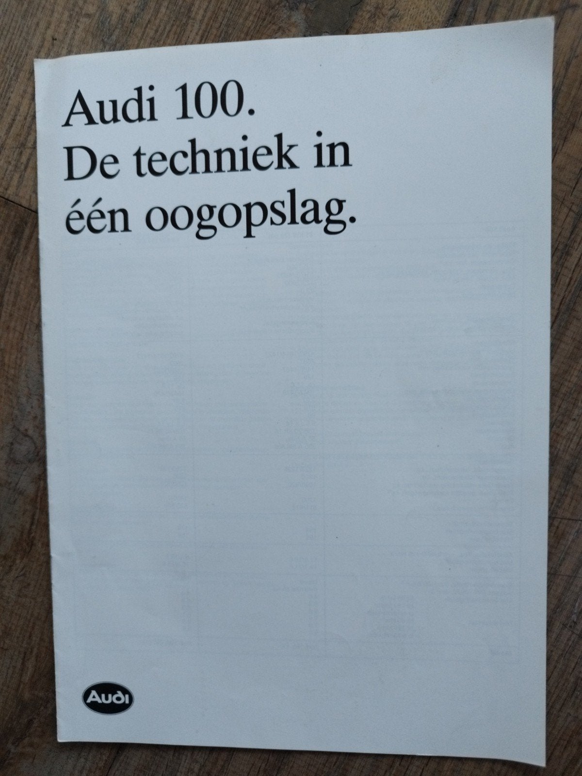 Audi 100: De techniek in één oogopslag (1998), Gelezen, Ophalen of Verzenden, Audi, Audi