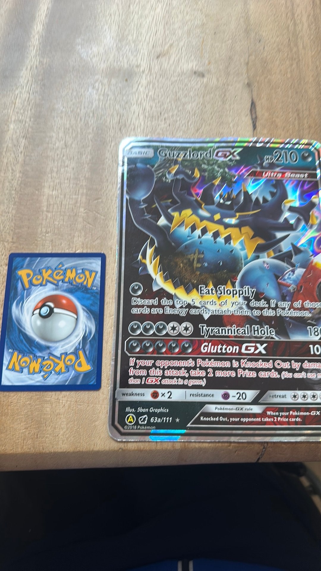 Grote promo kaart GX guzzlord, Ophalen of Verzenden, Gebruikt, Losse kaart, Foil