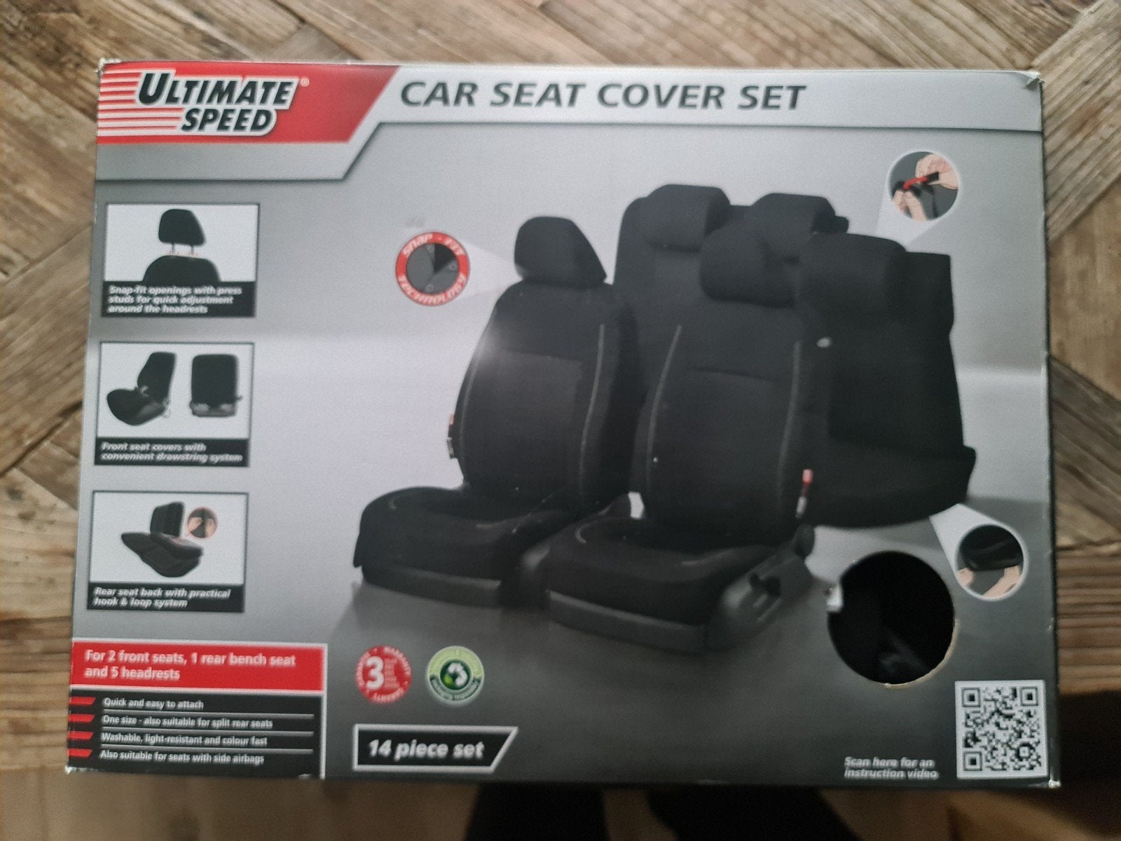 Ultimate Speed Auto Stoelhoezen Set - 14-delig nieuw, Auto diversen, Ophalen of Verzenden, Nieuw