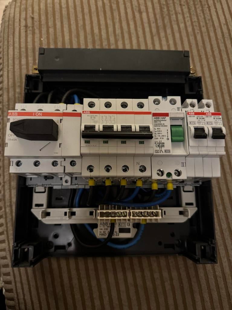 3 fase ABB groepenkast (ophalen), Doe-het-zelf en Verbouw, Elektra en Kabels, Ophalen, Gebruikt, Overige typen