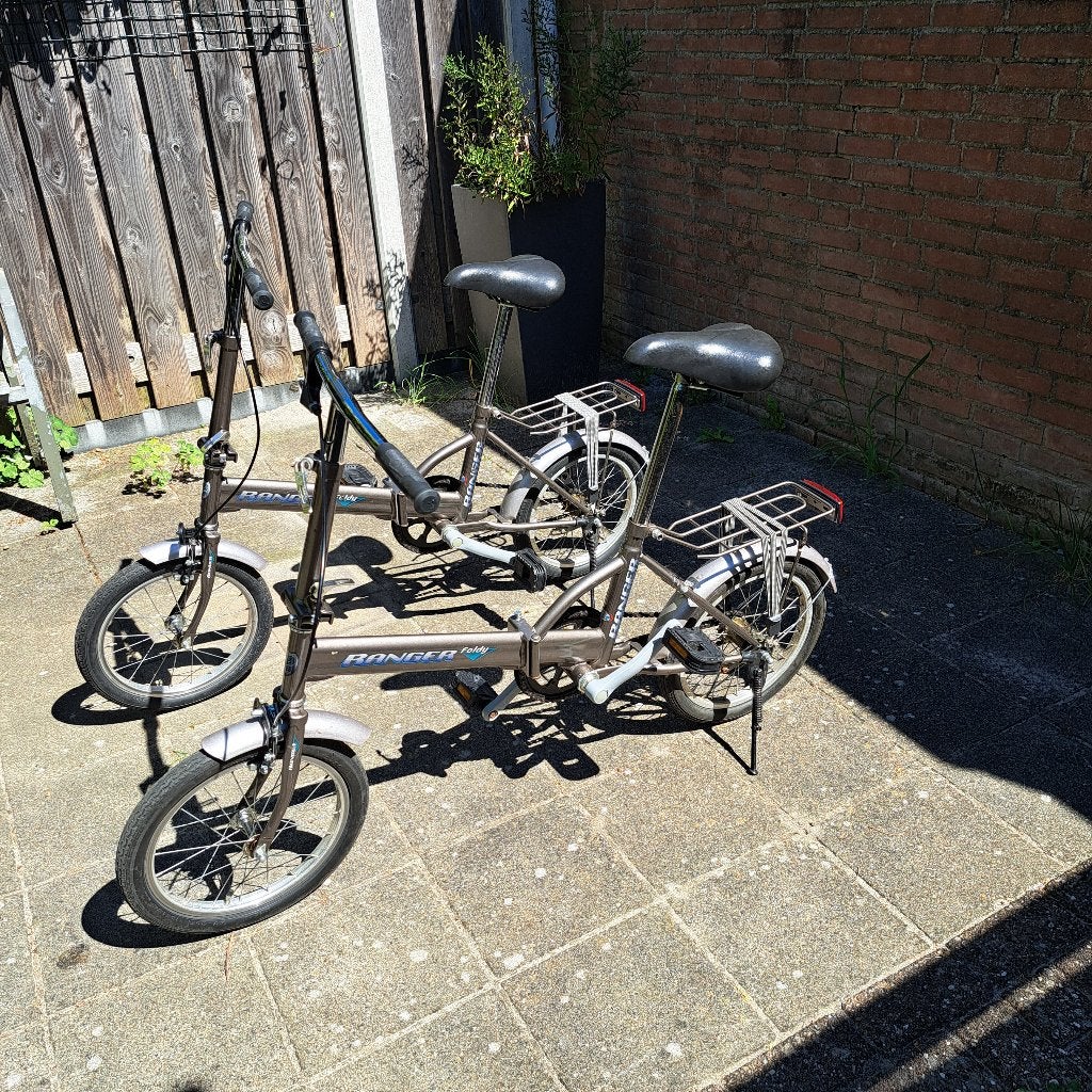 2x Ranger Foldy vouwfietsen - Ideaal voor camping/stad, Terugtraprem, Gebruikt, 14 tot 16 inch, Totaal opvouwbaar