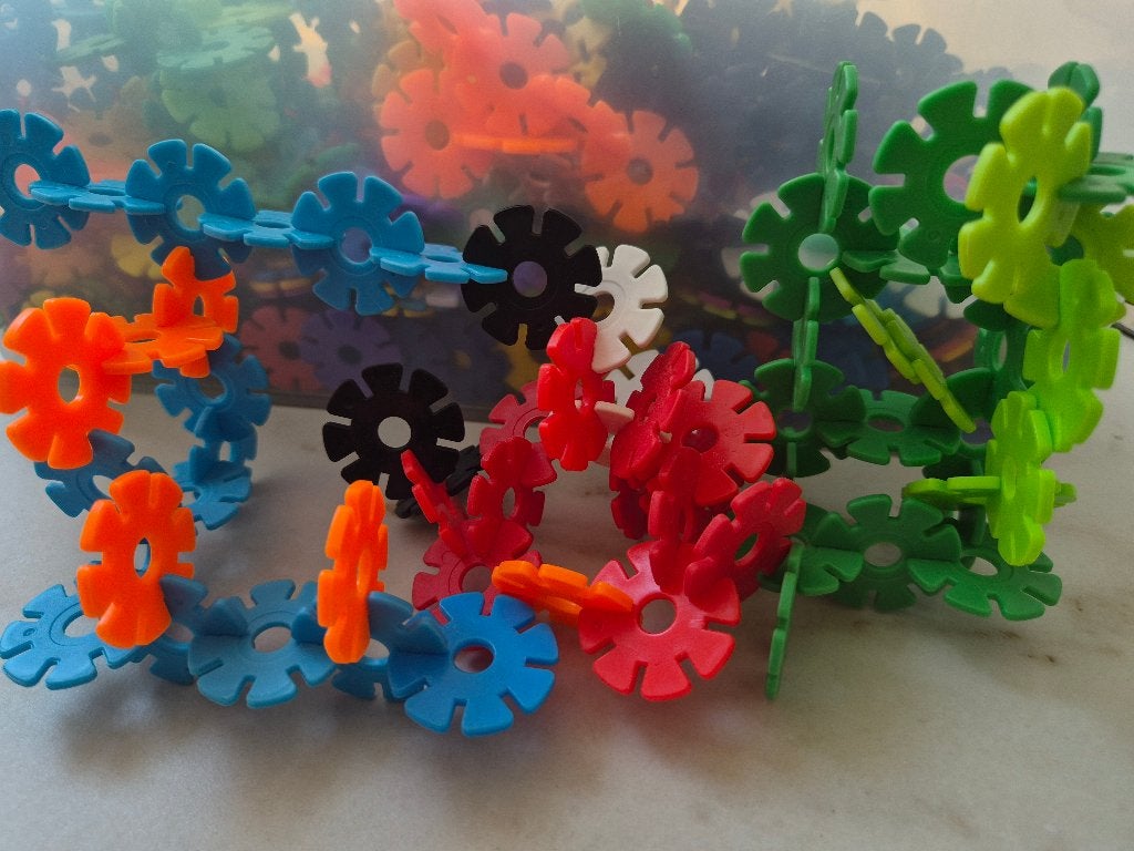 Bouwschijfjes, loose parts, Ophalen, Zo goed als nieuw