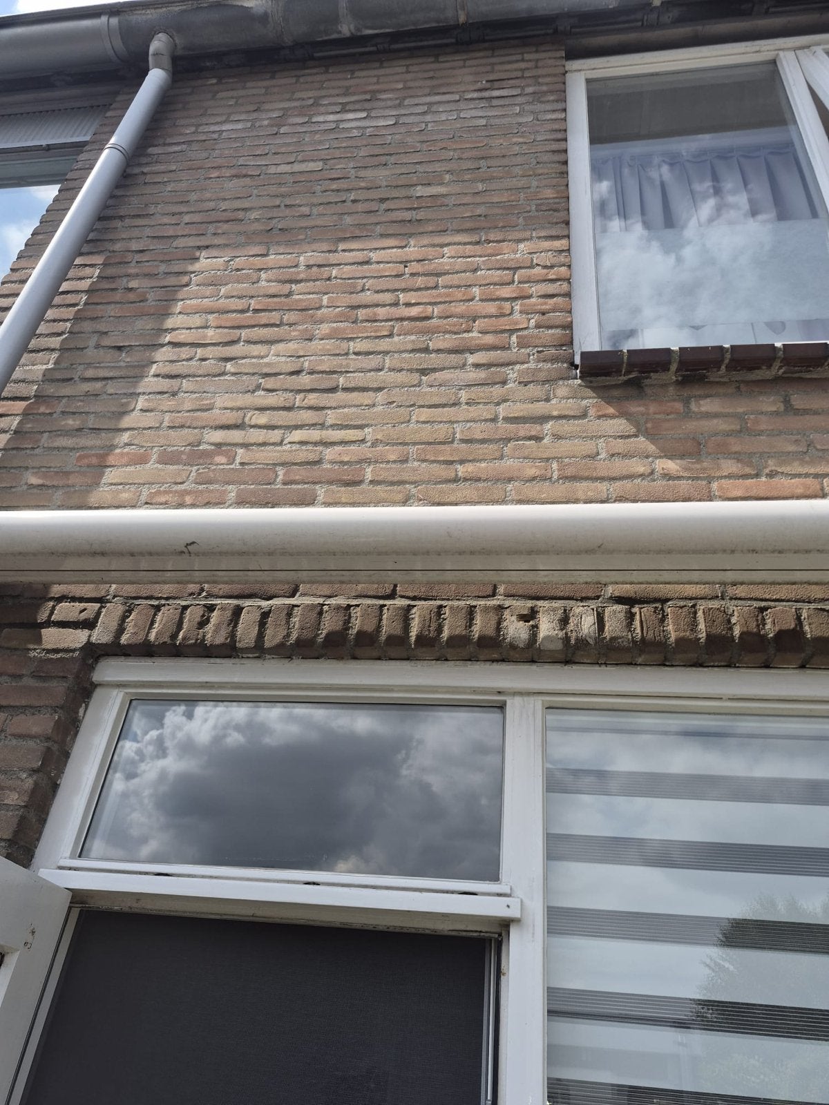 Knikarmscherm - Blauw/Wit gestreept - Nieuw, Ophalen, Nieuw, 150 tot 300 cm, 250 cm tot 450 cm