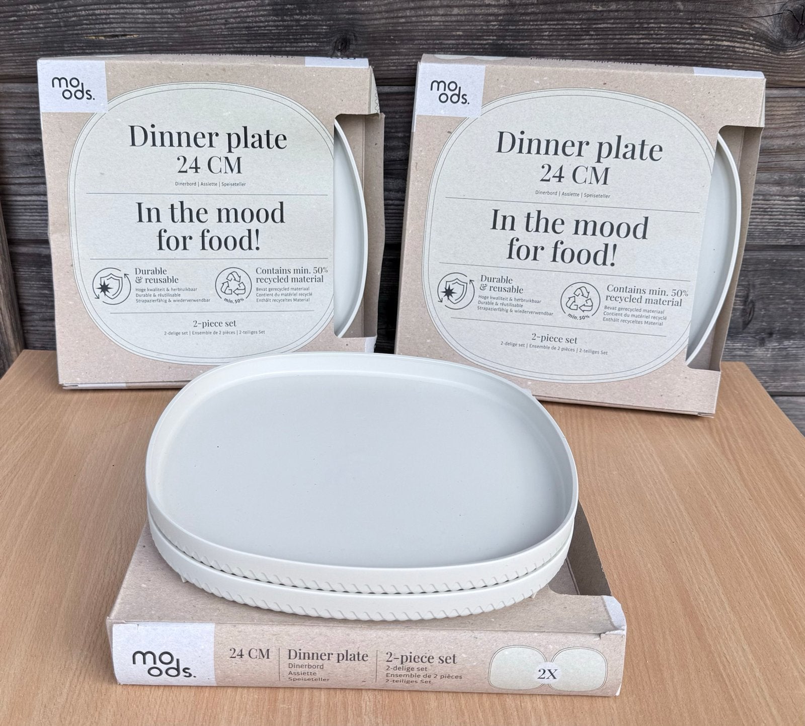 6 Mooods dinerborden 24 CM - Nieuw in verpakking, Kunststof, Overige merken, Nieuw, Ophalen of Verzenden