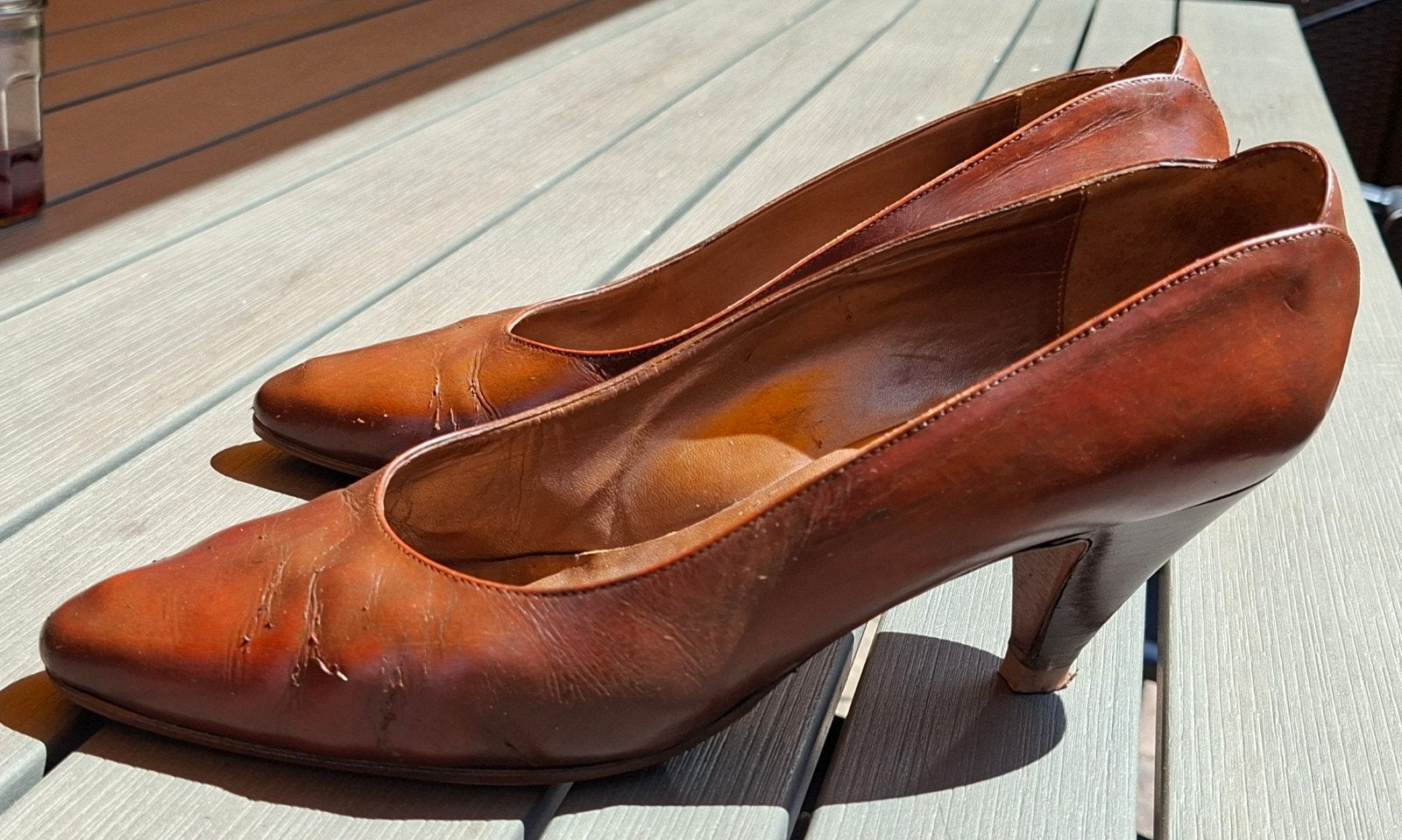 Twee paar damesschoenen maat 43, pumps en laarsjes, Kleding | Dames, Bruin, Overige typen, Ophalen of Verzenden, Gedragen