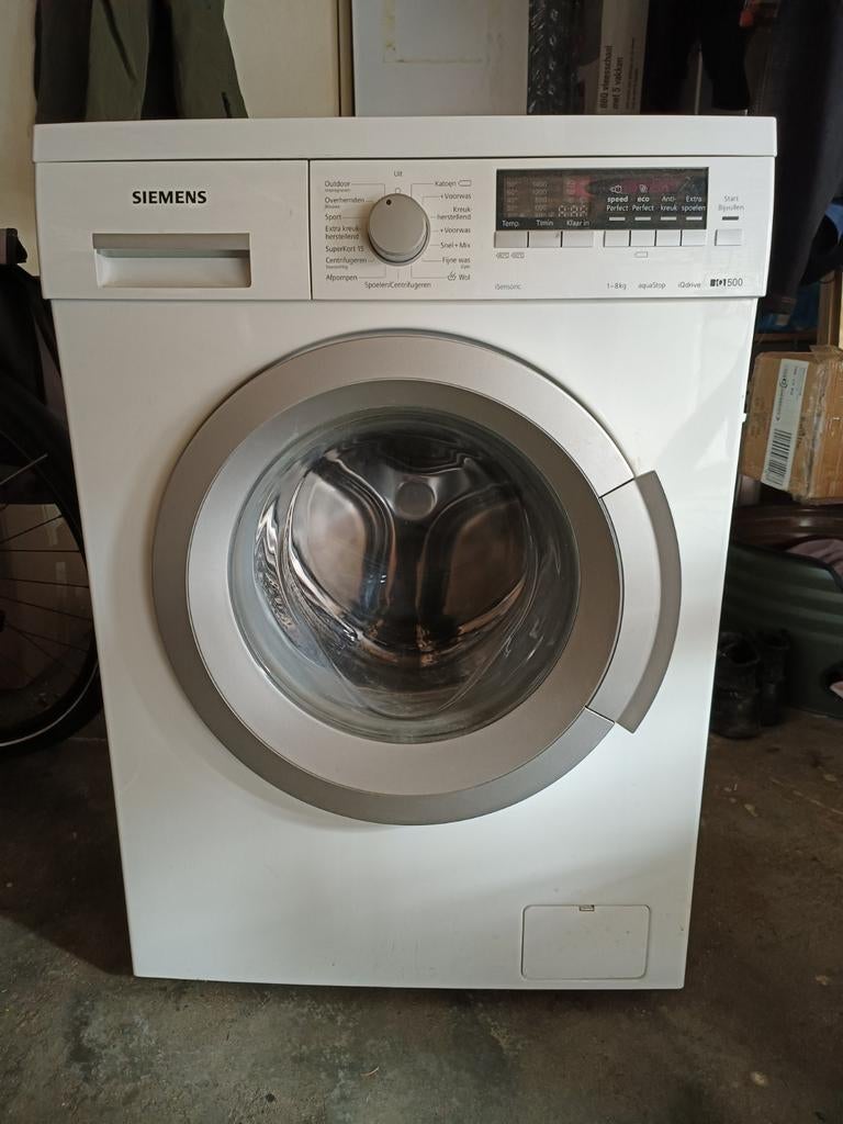 Siemens iQ500 Wasmachine – 8kg – 1400 toeren – Topstaat, Ophalen, Zo goed als nieuw, 85 tot 90 cm, 1200 tot 1600 toeren
