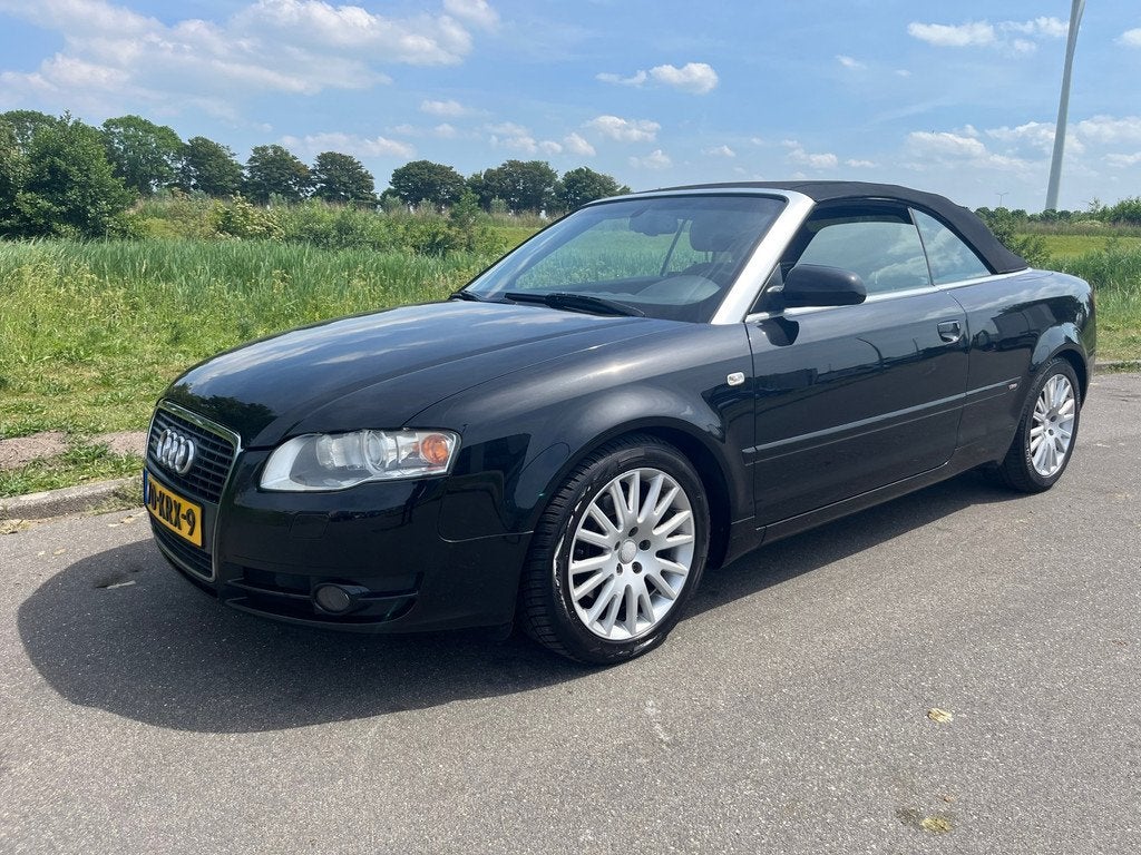 Audi A4 Cabriolet 1.8 Turbo Pro Line BJ 2006 Cabrio, Auto's, Audi, Zwart, 4 cilinders, Cabriolet, 4 stoelen