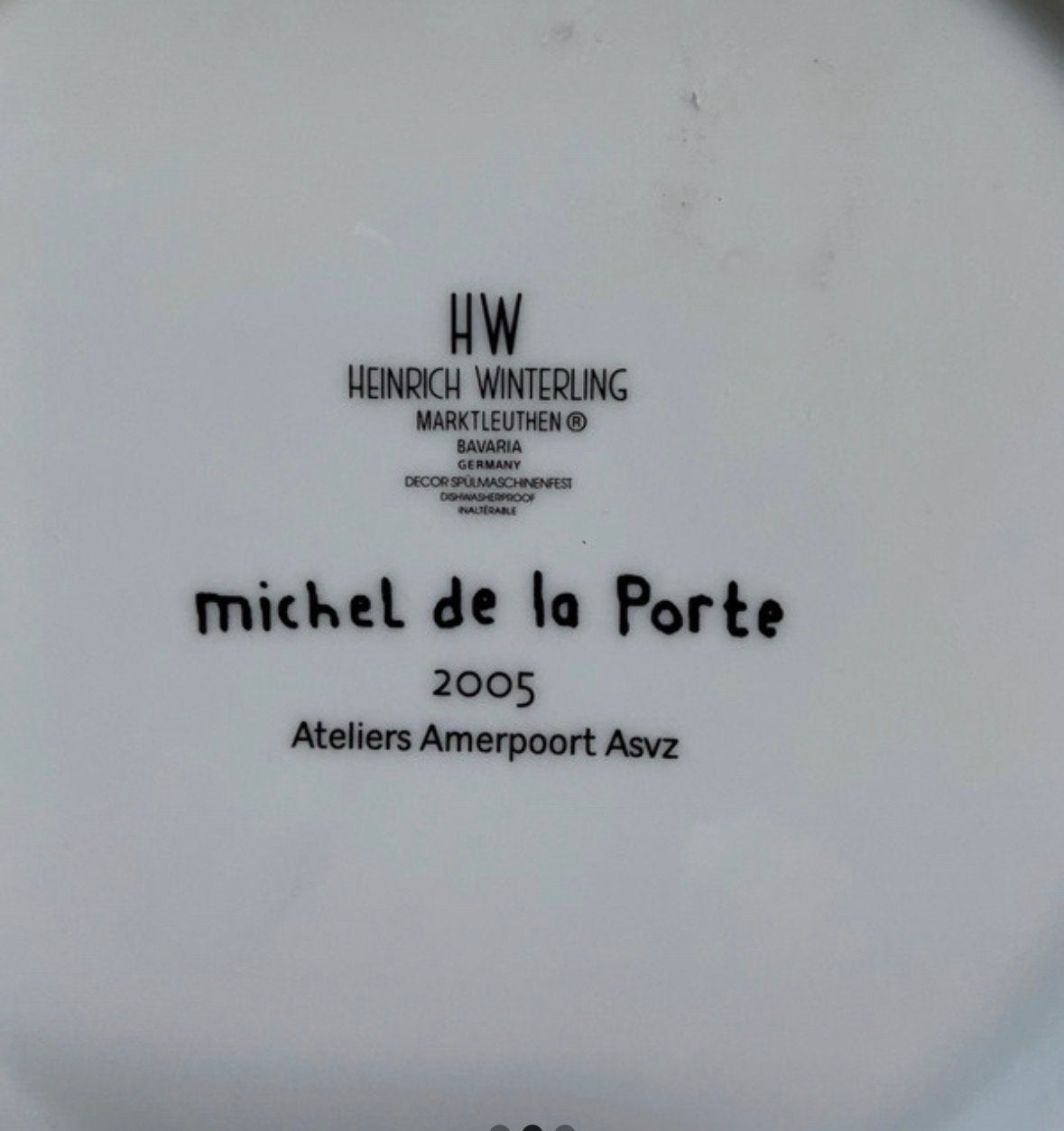 Decoratief bord Michel de la Porte 2005, Antiek en Kunst, Antiek | Schalen, Ophalen of Verzenden