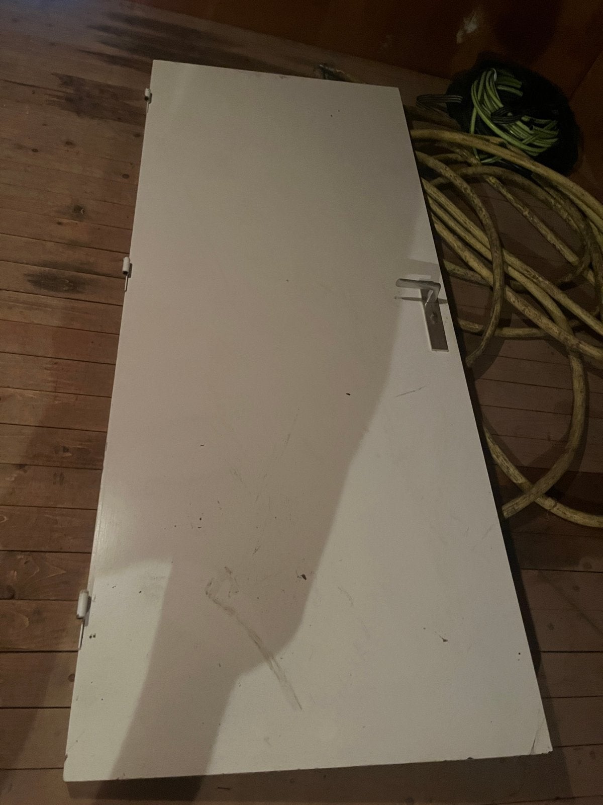 Witte binnendeur met klink en slot, Doe-het-zelf en Verbouw, Gebruikt, 80 tot 100 cm, Binnendeur, Ophalen of Verzenden