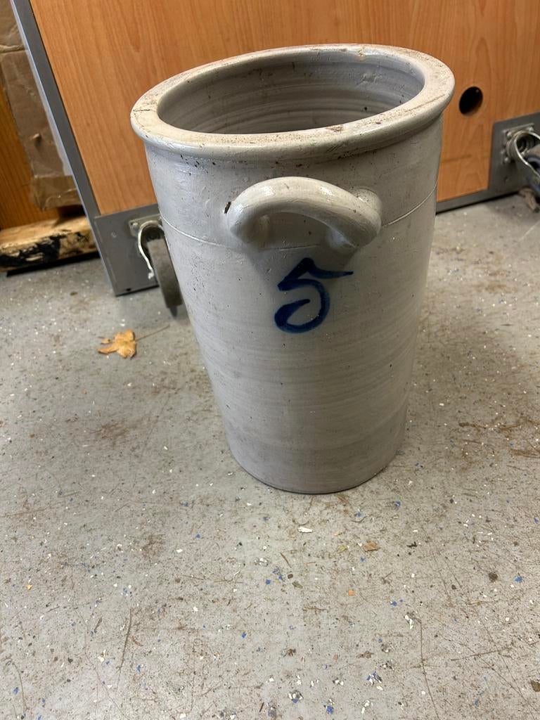 Mooie pot voor  Decoratie of plantepot, Tuin en Terras, Bloempotten, Rond, Ophalen of Verzenden, Zo goed als nieuw, Minder dan 25 cm