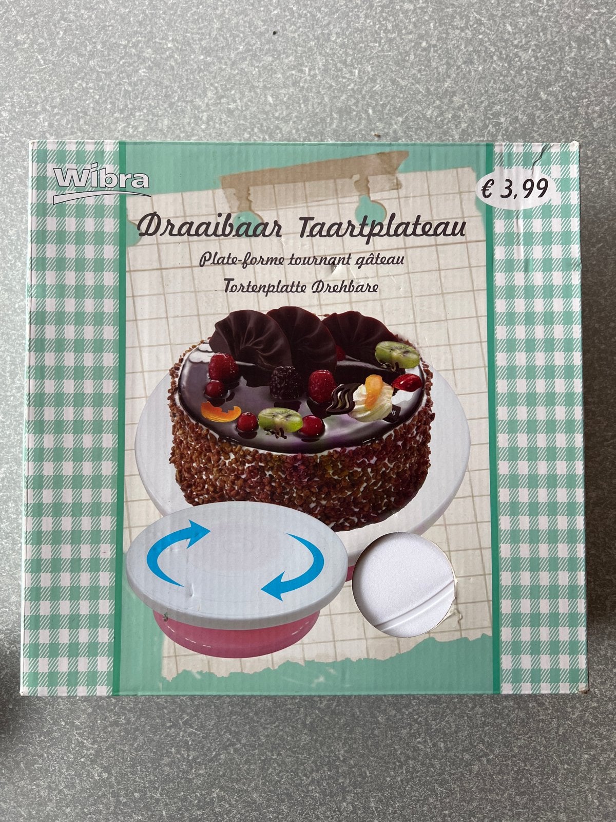 Wibra Draaibaar Taartplateau - Nieuw in doos, Overige typen, Kunststof, Nieuw, Ophalen of Verzenden