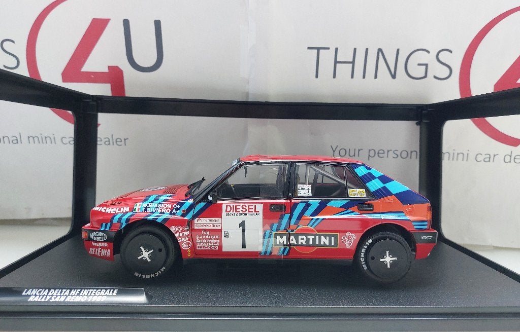 Solido 1:18 Lancia Delta HF Integrale No.1 San Remo Rally, Hobby en Vrije tijd, Modelauto's | 1:18, Ophalen of Verzenden, Nieuw