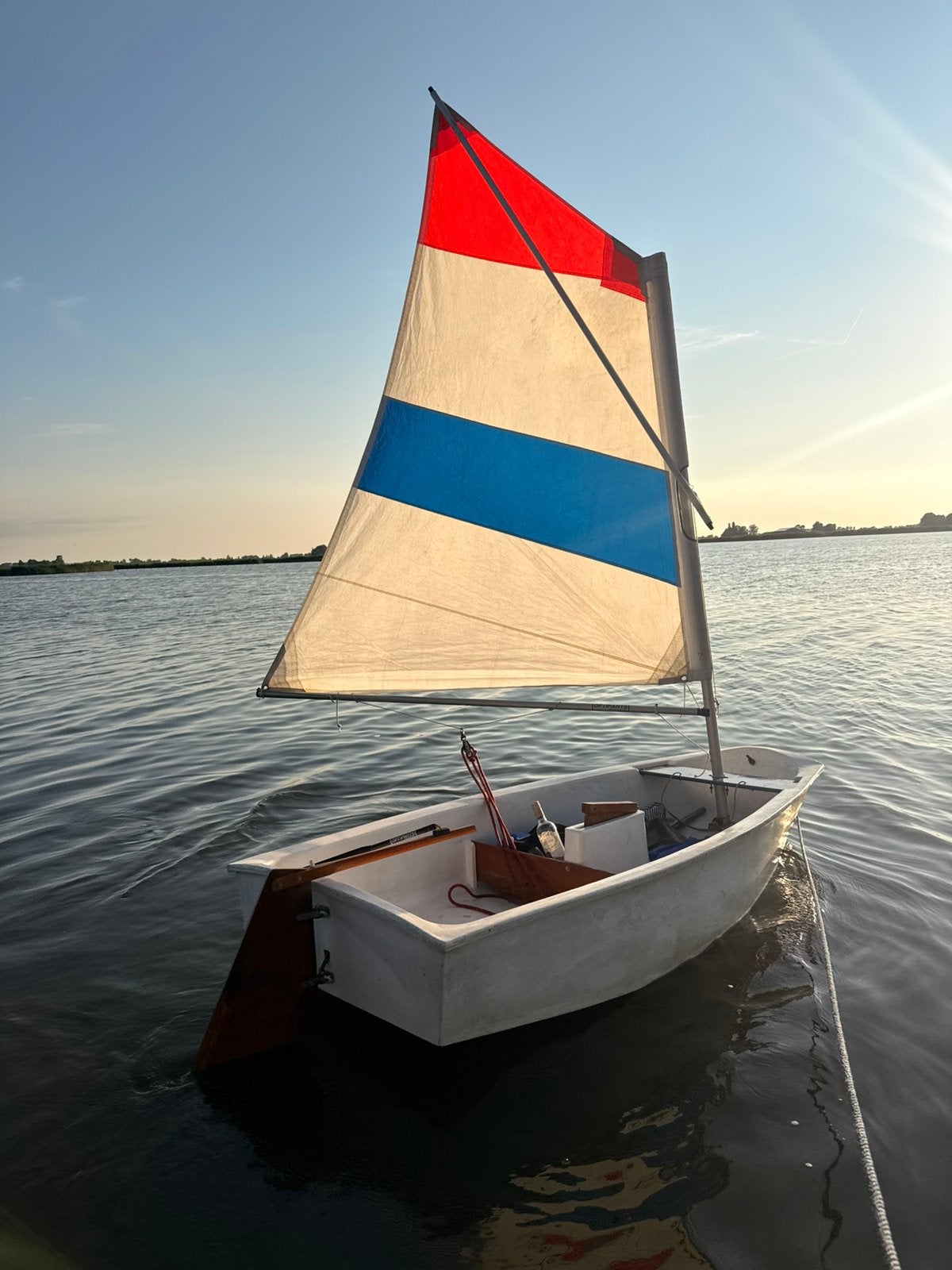 Leuke optimist, Watersport en Boten, Zeilen en Zeiltoebehoren, Zo goed als nieuw, Overige typen, Minder dan 15 m², Ophalen
