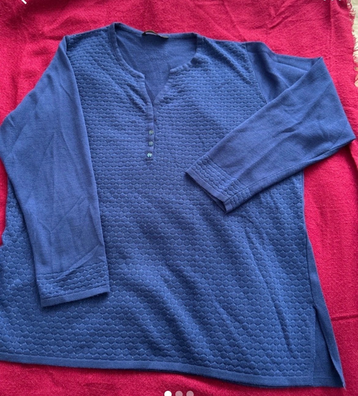 Dames blauwe trui maat XL van Sarıay, Ophalen of Verzenden, Zo goed als nieuw, Maat 46/48 (XL) of groter, Blauw