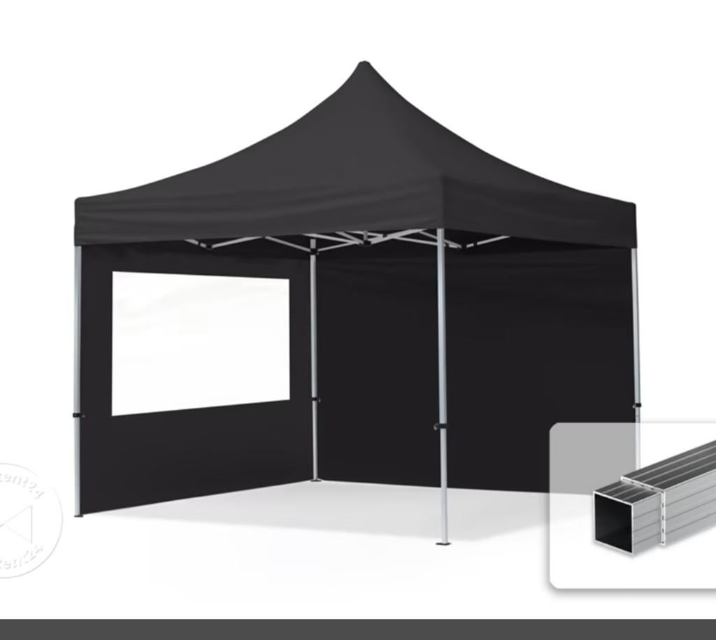 Zwart partytent paviljoen 3x3m, Ophalen, Gebruikt, Opvouwbaar, Minder dan 4 meter